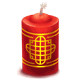 Red Lunar Lantern Candle