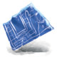 Ancient Frayed Blueprint Piece