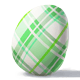 Antique Green Plaid Egg