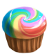 Rainbow Birthday Cupcake