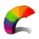 Rainbow Mohawk Wig of Awesomeness
