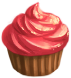 Red Birthday Cupcake