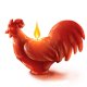 Scented Fiery Rooster Candle