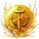 Golden Anchor Charm