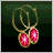Star Ruby Earring